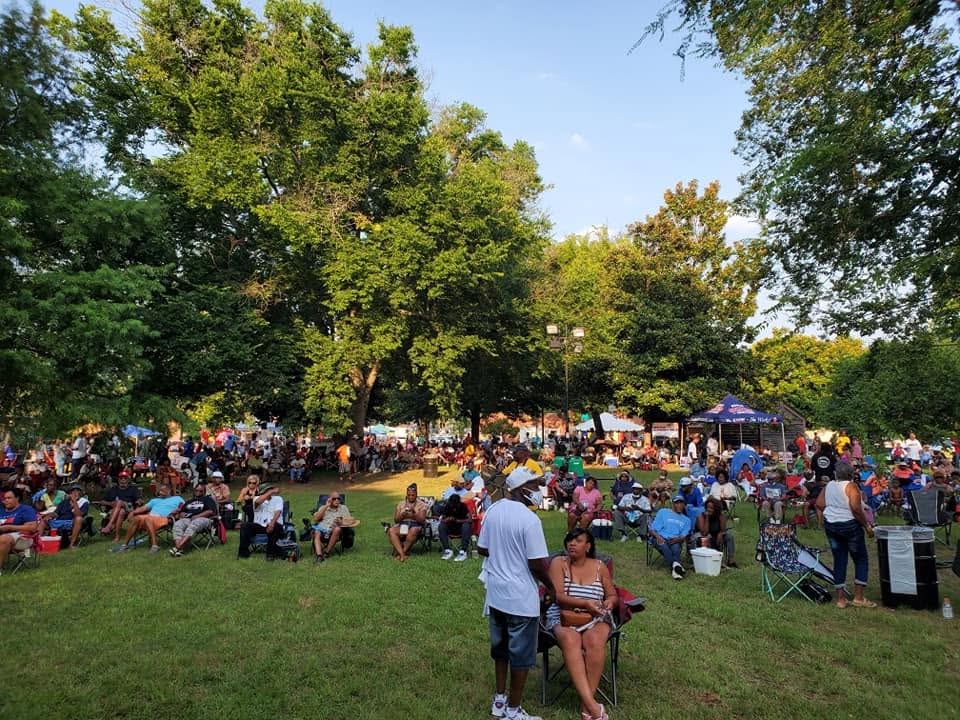 Festival day at the park.
